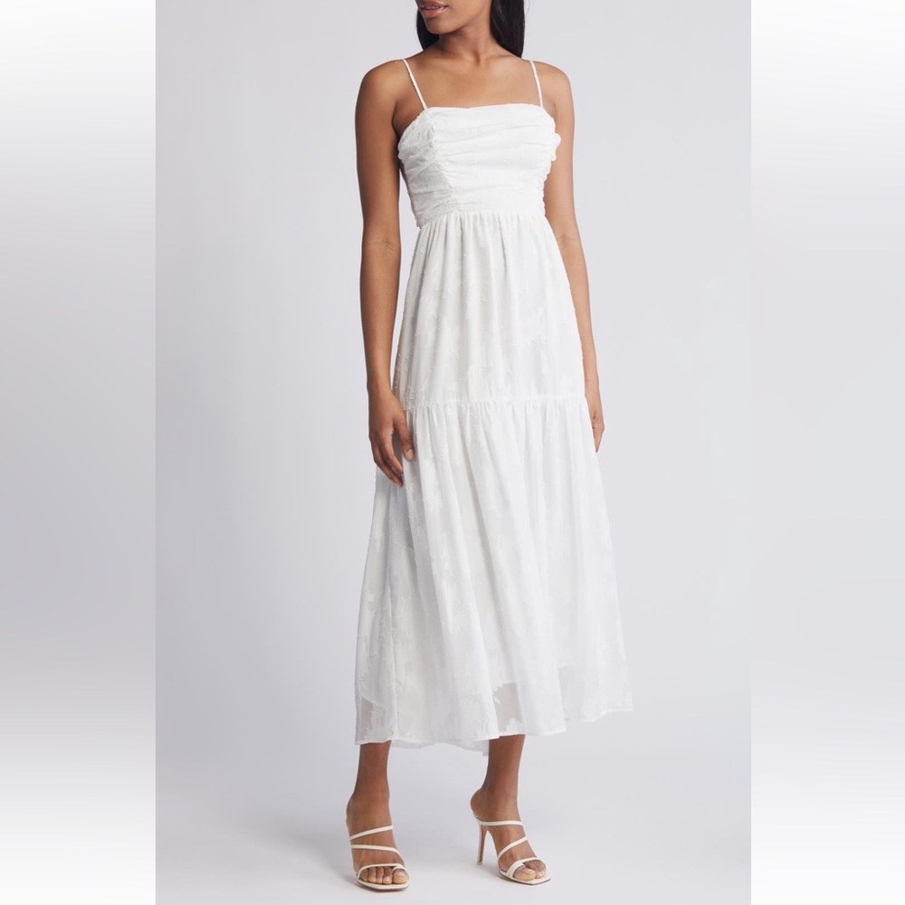 Chelsea28 Jacquard Bow Back Cut Out Maxi